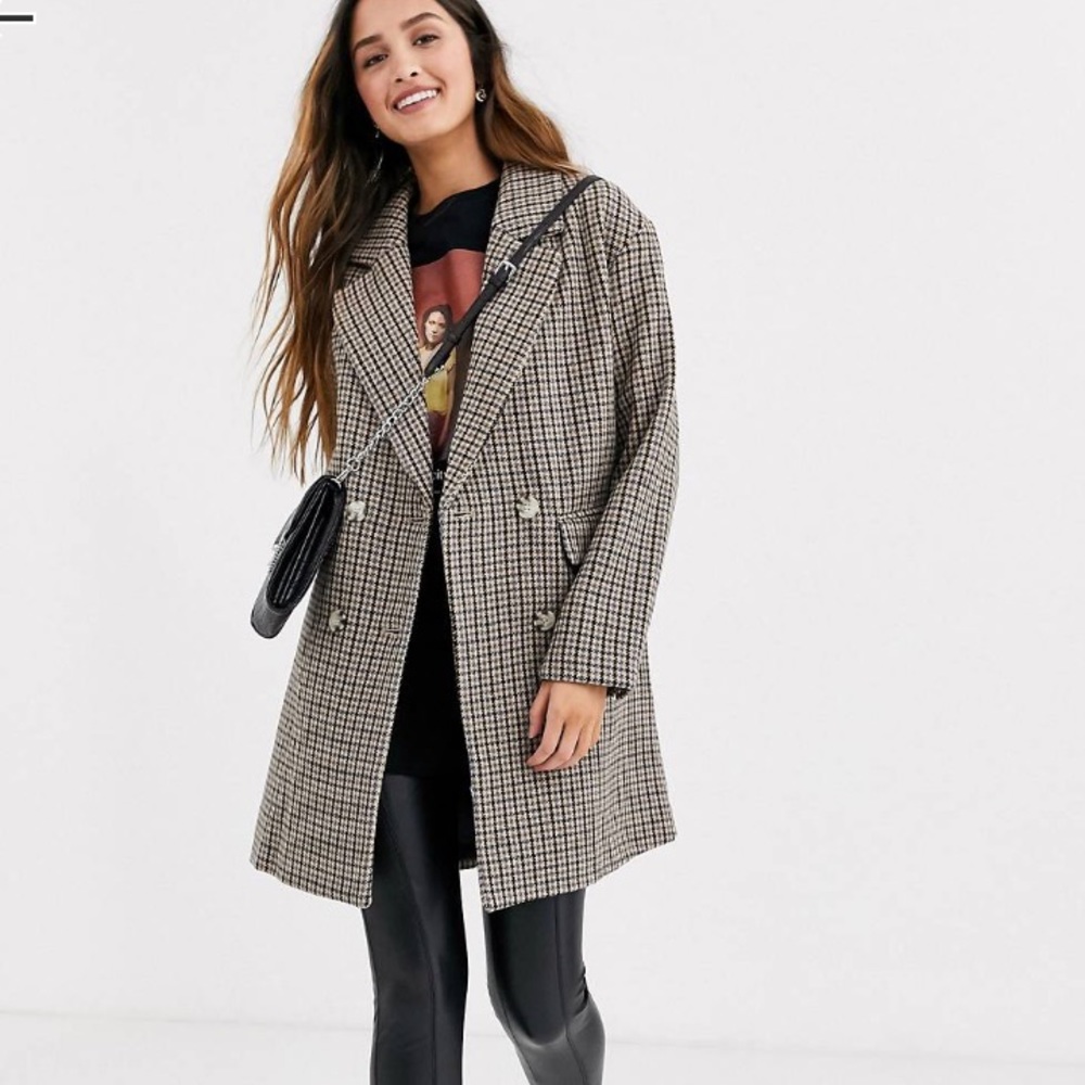 ASOS Double breasted check coat